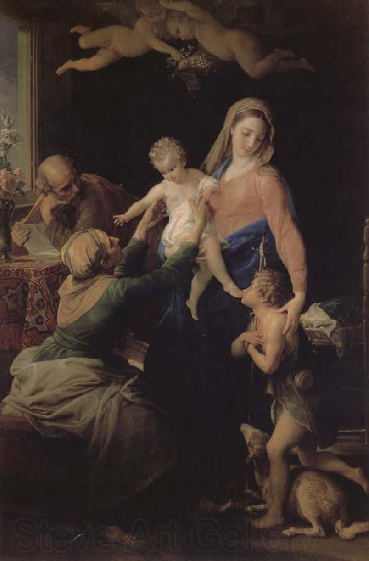 Pompeo Batoni Holy Family, St. Isa and white St. John the Baptist Germany oil painting art